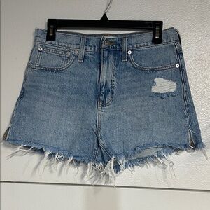 MADEWELL WOMENS RELAXED DENIM JEAN SHORTS 26